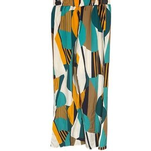 Hapsho Geometric Print Wide Leg Pants